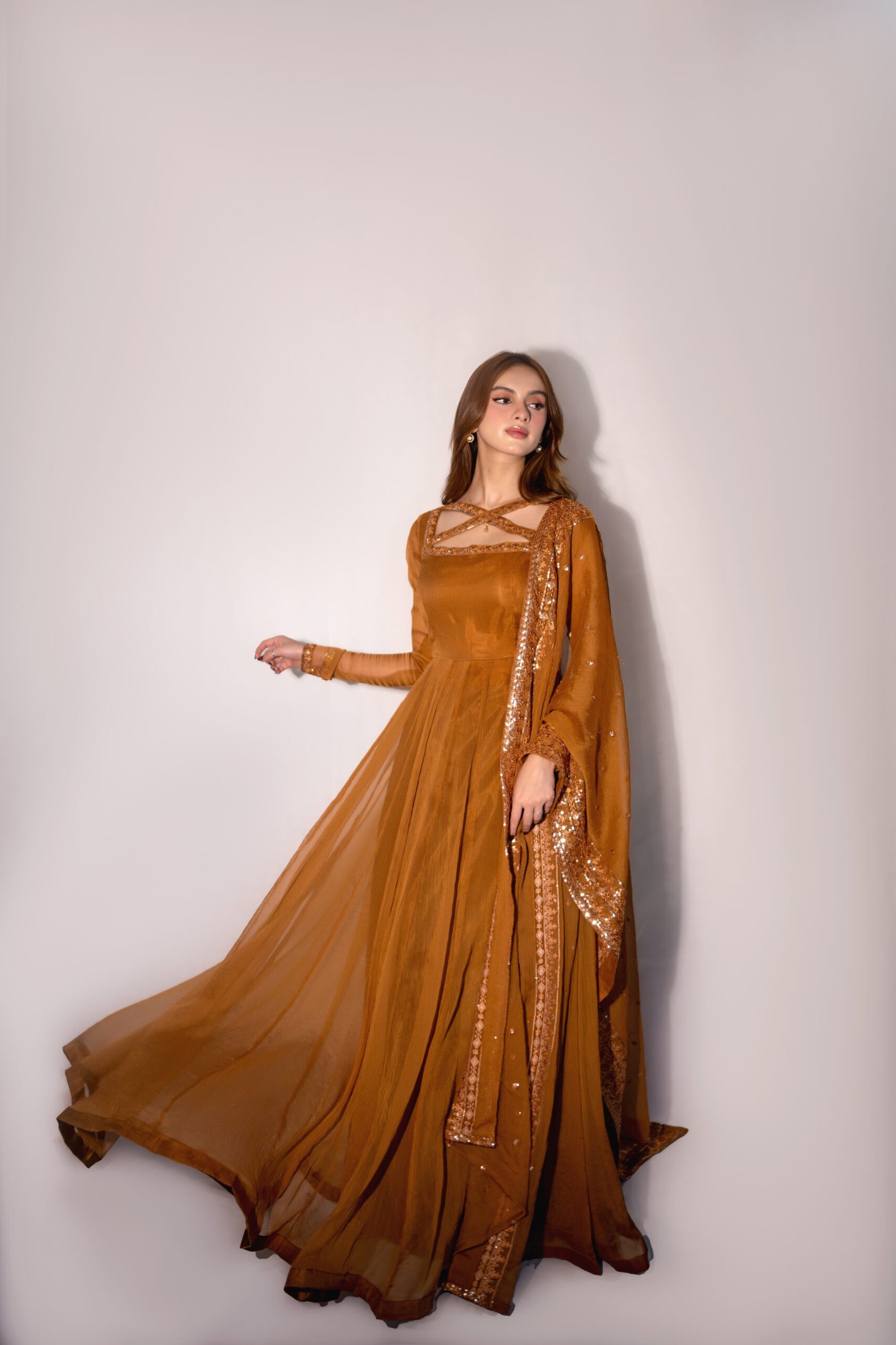 Brown Chiffon